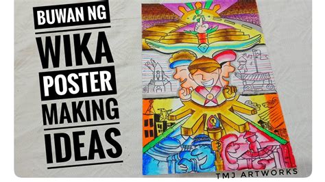 Buwan ng wika 2019 poster making coloring design